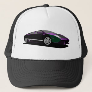 Lila Auto Truckerkappe
