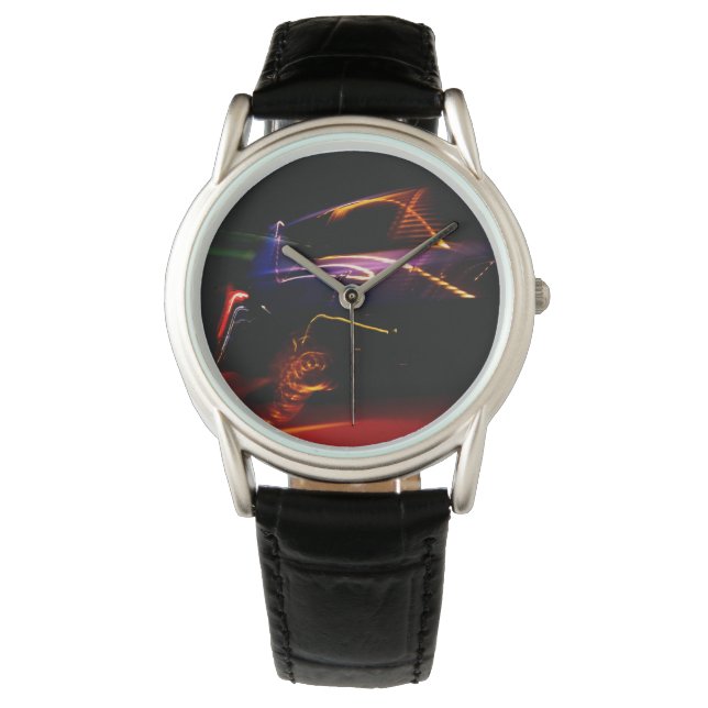 lila Autotanz Armbanduhr (Vorderseite)