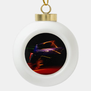 lila Autotanz Keramik-Kugel Weihnachtsbaumschmuck Keramik Kugel-Ornament