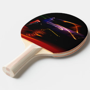 lila Autotanz Tischtennis Schläger