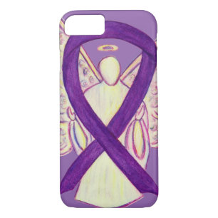 Lila Awareness Ribbon Angel Custom iPhone 7 Fall Case-Mate iPhone Hülle