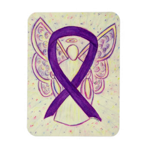 Lila Awareness Ribbon Engel Art Custom Magic Magnet