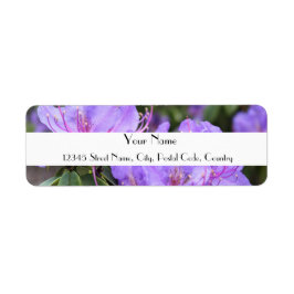 Lila Azalea-Blume adressieren Etiketten