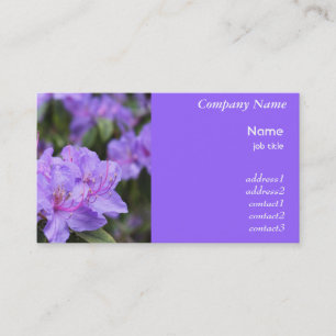 lila Azalea-Blume Visitenkarte
