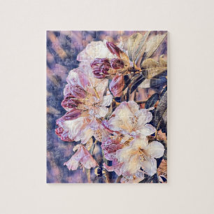 Lila Azeenblüte Aquarellmalerei
