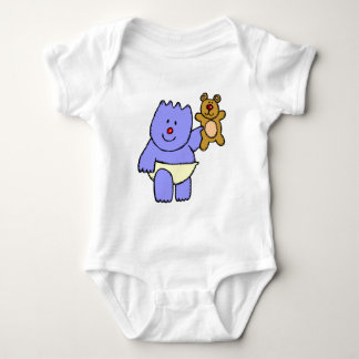 LILA BABY-BÄRN-SÄUGLINGS-SHIRT BABY STRAMPLER