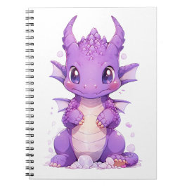Lila Baby Dragon Notizblock