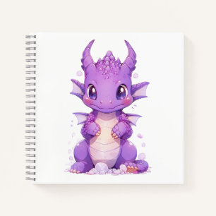 Lila Baby Dragon Notizbuch