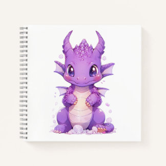 Lila Baby Dragon Notizbuch