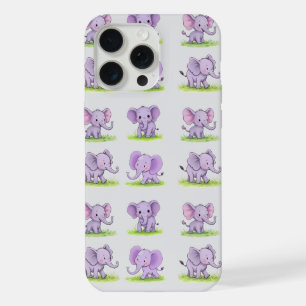 Lila Baby-Elefanten-iPhone/iPad-Hülle iPhone 15 Pro Max Hülle