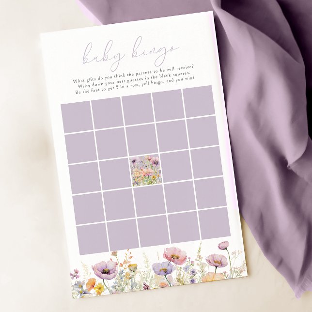 Lila Baby in Bloom Wildblume Baby Bingo Game (Von Creator hochgeladen)