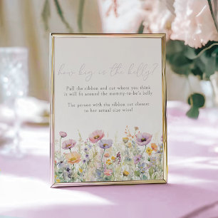 Lila Baby in blutfloraler Wildblume Bauchspiel Poster