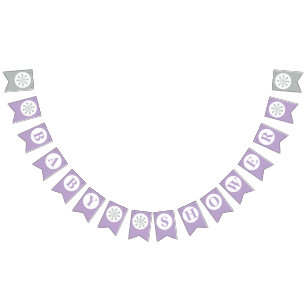 Lila Baby Shower Girlande Flaggen - Mädchen BabySh