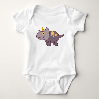 Lila Baby Triceratops Dinosaur Baby One-Piece Baby Strampler