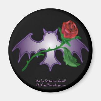 Lila Bad mit Rose Magnet