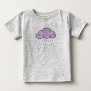 Lila Bahnen regieren mit abfallenden Sternen wolki Baby T-shirt