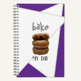 Lila Bake My Day Spiral Notebook Notizbuch