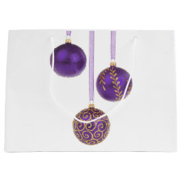 Lila Ball Weihnachtsschmuck Große Geschenktasche Geschenktüte