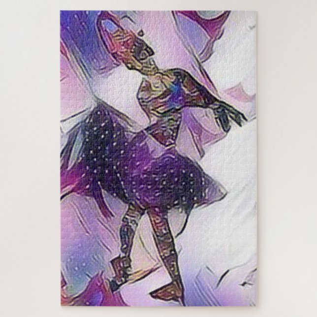 Lila Ballerina Originale Kunstgiesserei (Vertikal)