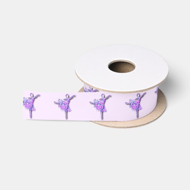 Lila Ballerina Ribbon Ballett Tänzerin Satinband (Spule)
