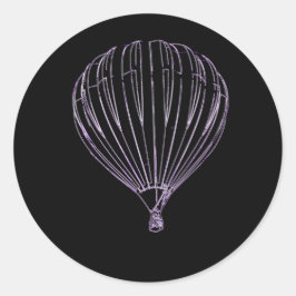 lila Ballon Runder Aufkleber