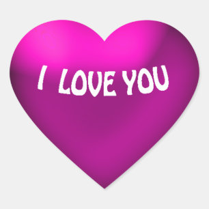 Lila Balloon Style Heart Sticker