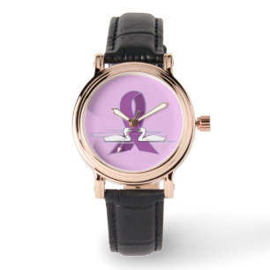 Lila Band: Alzheimer, Epilepsie und Lupus Armbanduhr