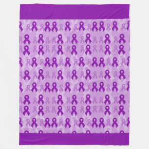 Lila Bänder...Fibro-Fleece-Decke Fleecedecke