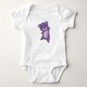 Lila Bärenbärchen Niedliche Tiere Baby Strampler