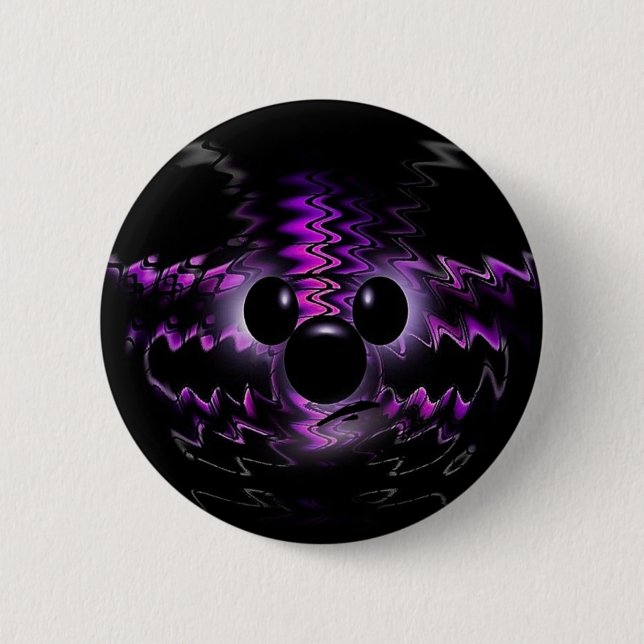 Lila Bärenknopf Button (Vorderseite)