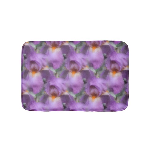 Lila Barti-Blume Naturmuster Badematte (Vorderseite)