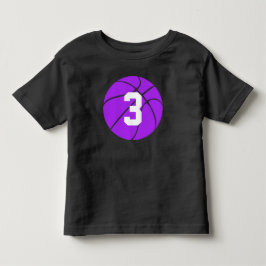 Lila Basketball Kid Custom Jersey Nummer Kleinkind T-shirt