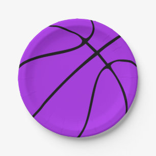 Lila Basketball-Papier-Teller Pappteller