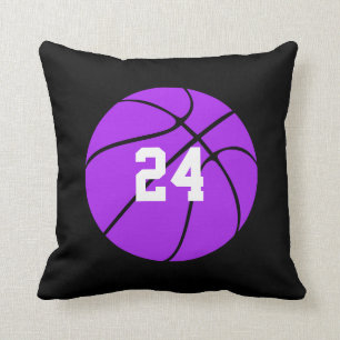 Lila Basketball-Theme für benutzerdefinierte Spie Kissen
