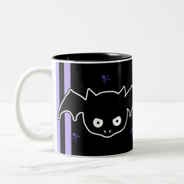 Lila Batty Zweifarbige Tasse (Links)