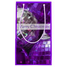 Lila Baubles Frohe Weihnachtsgeschenk Tasche klein