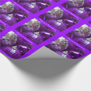 Lila Baubles Frohe Weihnachtsverpackung Geschenkpapier