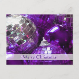 Lila Baubles Postkarte "Frohe Weihnachten"