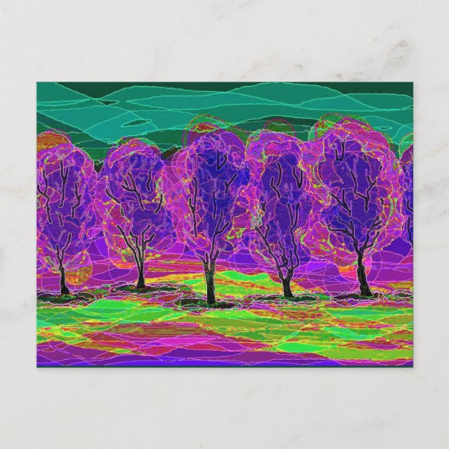 Lila Bäume von Mark Edward Westerfield Postkarte (Vorderseite)