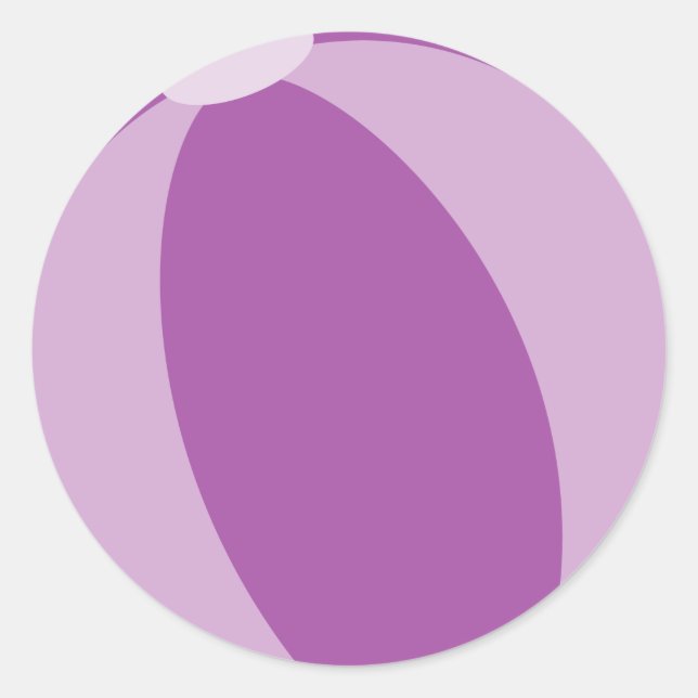 Lila-Beach-Ball-Sticker Runder Aufkleber (Vorderseite)