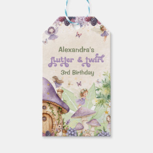 Lila Beeren-Schmetterling & Twirl Fee 3. Geburtsta Geschenkanhänger
