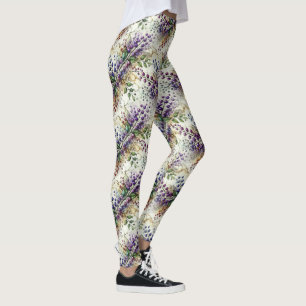 lila Beeren und Reben Leggings