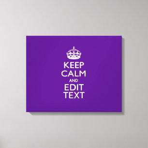 Lila Behalten Ruhe und Text leicht machen Leinwanddruck