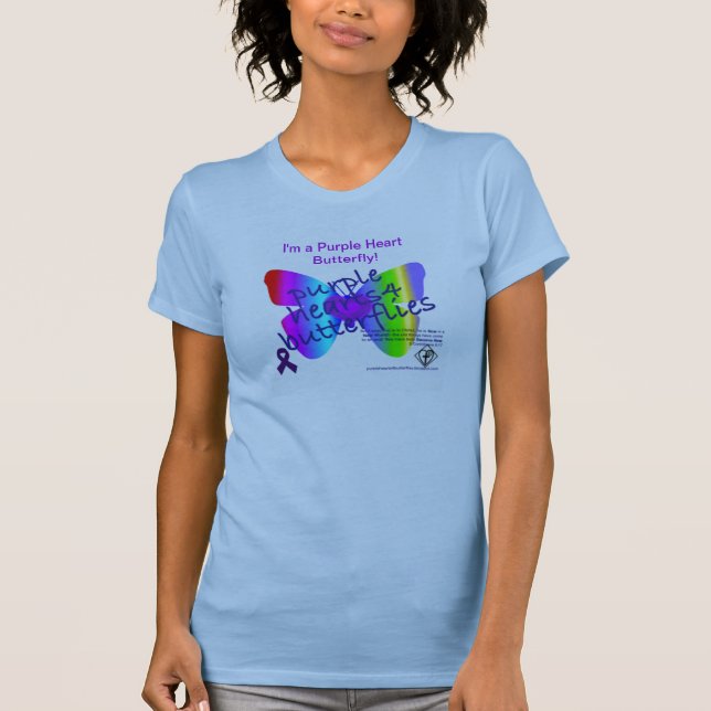 LILA BEHÄLTER DER HERZ-4 DER SCHMETTERLINGS-BELLA T-Shirt (Vorderseite)