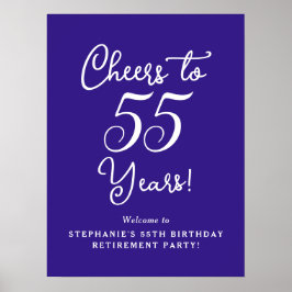 Lila Beifall für 55 Jahre Party-Signatur für das R Poster