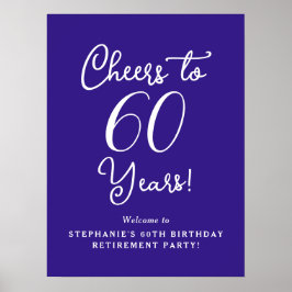 Lila Beifall für 60 Jahre Party für das Ruhestand Poster