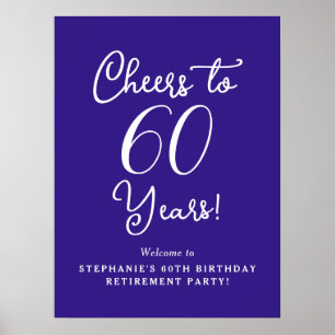 Lila Beifall für 60 Jahre Party für das Ruhestand Poster