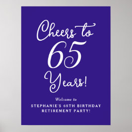 Lila Beifall zum 65-jährigen Party für das Ruhesta Poster