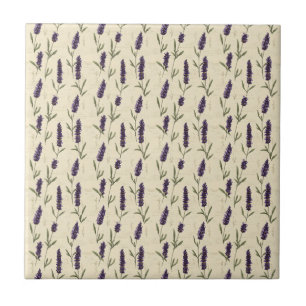 Lila Beige Botanisches Florales Küchendesign Fliese