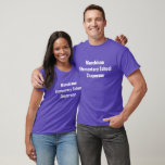 Lila benutzerdefinierbarer Feldaufklärungsbegleite T-Shirt<br><div class="desc">Personalisieren Sie Ihre eigenen T - Shirt für Vorschulen,  Grundschulen oder Schulaufenthalte mit Ihrer Schulfarbe lila für Feldausflüge und andere Schulveranstaltungen mit Elternehrenamtern wie Track und Field Day.</div>